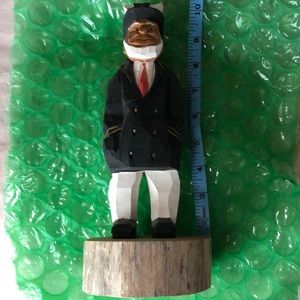 Vintage Signed Carved Wooden Sea Captain ‘71